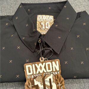 DIXXON Black Shirt with Tan Cross Accent